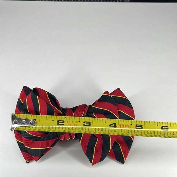 Vintage Striped Liz Claiborne Double Bow Barrette - Picture 4 of 7